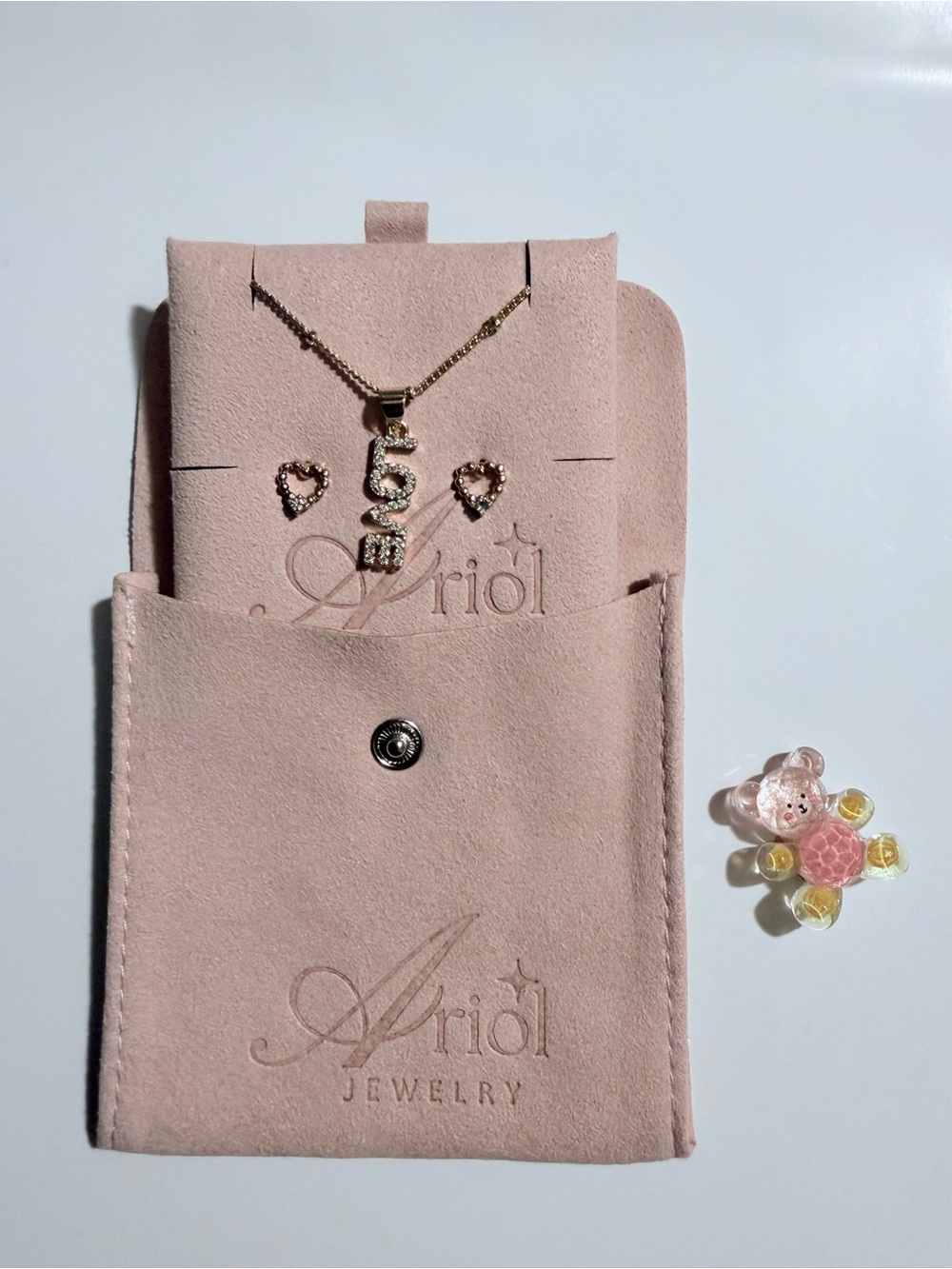 Gold and Silver Heart Jewelry Set